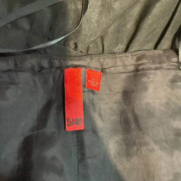 Black Strapless Ruched Ruffled Mini Dress - Picture 4 of 4